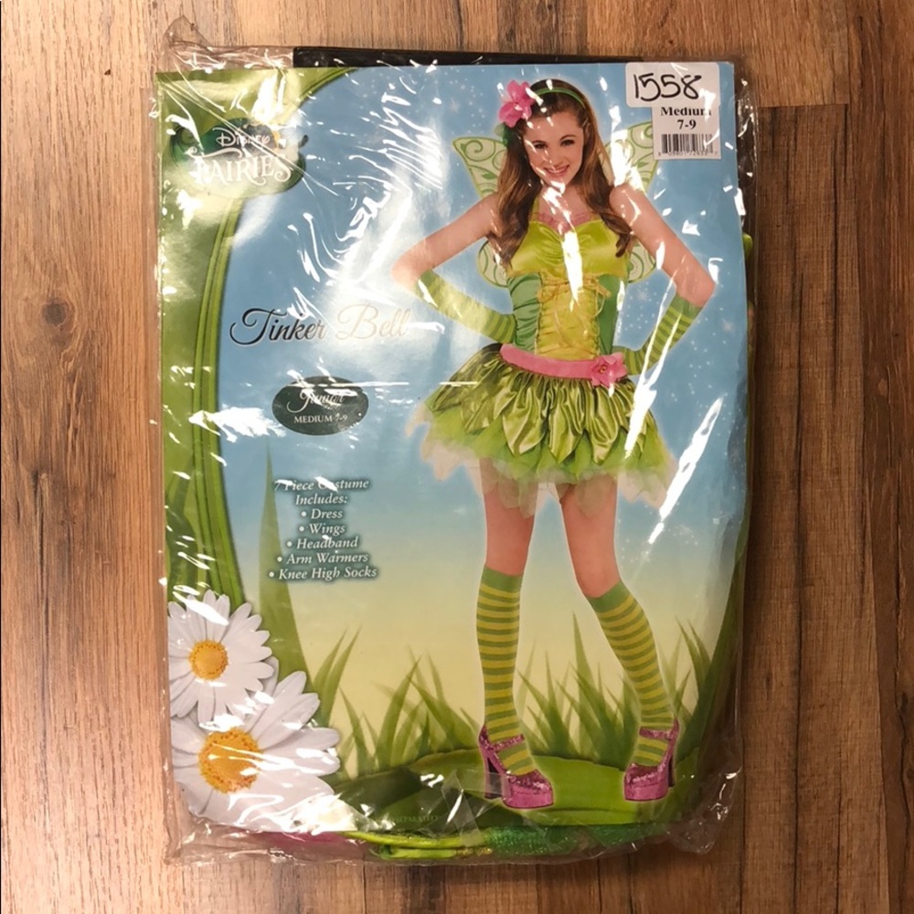 Disney Fairies Tinker Bell Junior's Costume NEW - Picture 2 of 3